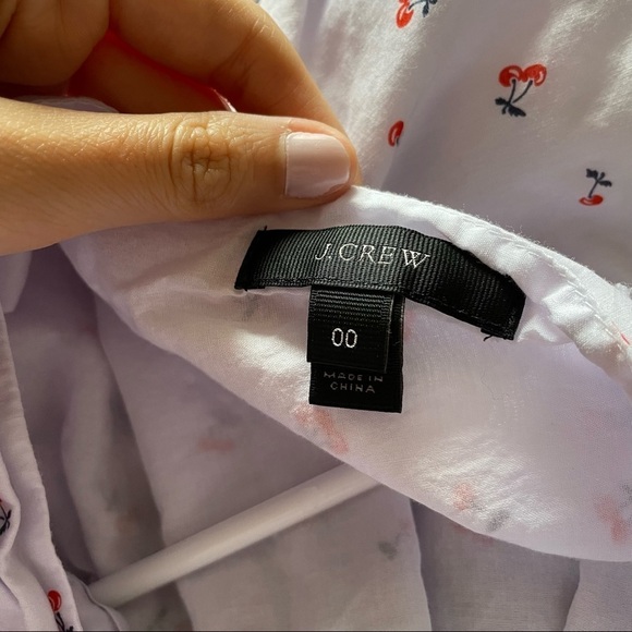 J.Crew fully lined cherries sleeveless top tie detail summer shirt flowy - Picture 5 of 7